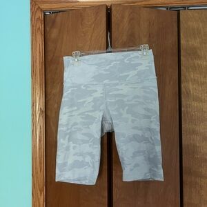 Lululemon Gray Camo Biker Shorts
